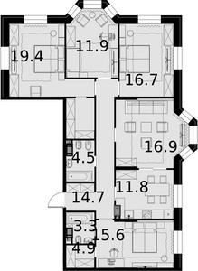Планировка квартиры, ID 500583
