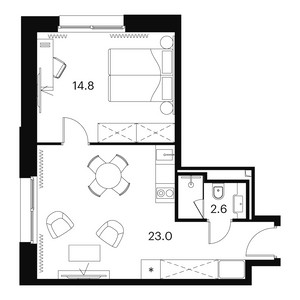 Планировка апартаментов, ID 521682