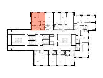 Планировка однокомнатной(квартира) площадью 38.8 квадратных метров в ЖК “ЖК 2-й Иртышский”