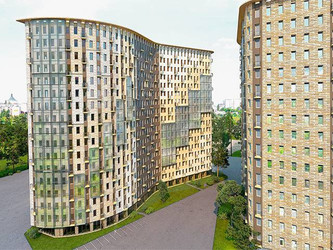 Планировка двухкомнатной(квартира) площадью 61.14 квадратных метров в ЖК “ЖК Лефорт”