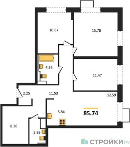 Планировка квартиры, ID 162850