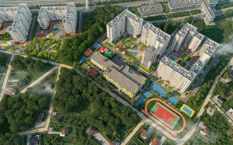 фото ЖК Белые ночи с высоты птичьего полёта