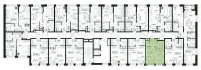 Планировка студии(квартира) площадью 28.8 квадратных метров в ЖК “ЖК Пушкино Град”