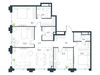 Планировка 4+ комнатной(квартира) площадью 111.2 квадратных метров в “ЖК Level Бауманская”