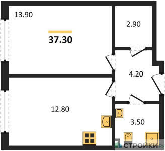 Планировка квартиры, ID 415557