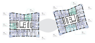 Планировка однокомнатной(квартира) площадью 56.48 квадратных метров в “СберСити в Рублево-Архангельском”