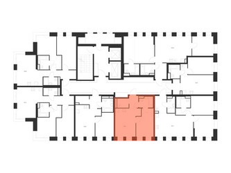 Планировка однокомнатной(квартира) площадью 34.1 квадратных метров в ЖК “ЖК Строгино 360”