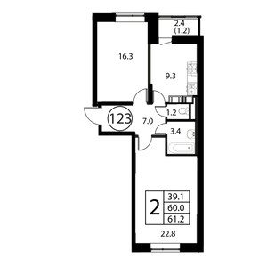 Планировка квартиры, ID 553152