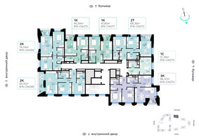 Планировка двухкомнатной(квартира) площадью 74.04 квадратных метров в “СберСити в Рублево-Архангельском”