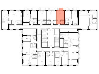 Планировка студии(квартира) площадью 22.3 квадратных метров в ЖК “ЖК 2-й Иртышский”