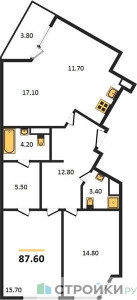 Планировка квартиры, ID 298924