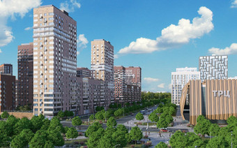 Зеленая зона и ЖК «Город на Реке Тушино-2018»