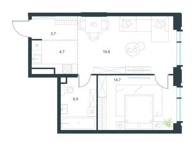 Планировка квартиры, ID 465215