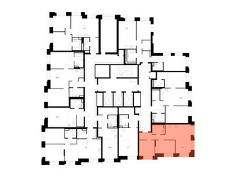 Планировка двухкомнатной(квартира) площадью 50.6 квадратных метров в ЖК “ЖК Онежский вал”