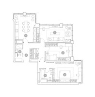 Планировка трехкомнатной(квартира) площадью 98.5 квадратных метров в “ЖК ВЭРИ на Миклухо-Маклая”