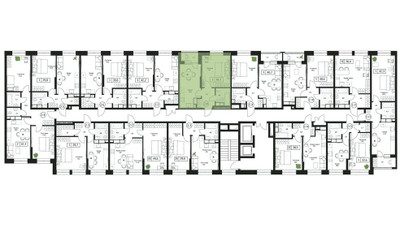 Планировка однокомнатной(квартира) площадью 40.7 квадратных метров в ЖК “ЖК Пушкино Град”