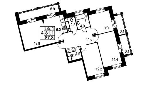 Планировка квартиры, ID 202844