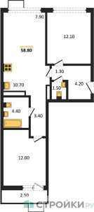 Планировка квартиры, ID 400251