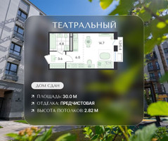 Планировка студии(квартира) площадью 30 квадратных метров в “ЖК Театральный”