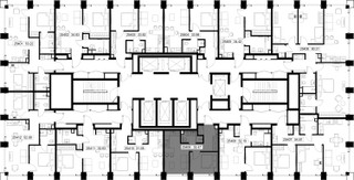 Планировка однокомнатной(квартира) площадью 32.5 квадратных метров в “ЖК SET (Сет)”