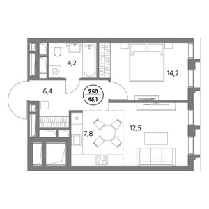 Планировка квартиры, ID 399571