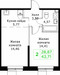 Планировка квартиры Двухкомнатная (Квартиры)42.71