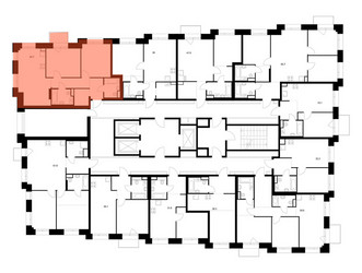 Планировка двухкомнатной(квартира) площадью 62.7 квадратных метров в ЖК “ЖК Онежский вал”