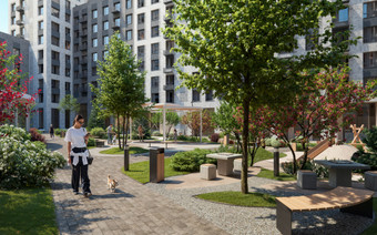 Территория ЖК “Smart Garden”