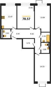 Планировка квартиры, ID 217895