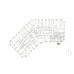 Планировка двухкомнатной(апартаменты) площадью 105.9 квадратных метров в ЖК “ЖК D'ORO MILLE (Доро Милле)”