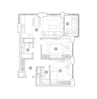 Планировка трехкомнатной(квартира) площадью 67.3 квадратных метров в “ЖК ВЭРИ на Миклухо-Маклая”