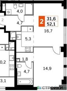 Планировка квартиры, ID 328497