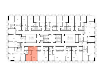 Планировка однокомнатной(квартира) площадью 33.3 квадратных метров в ЖК “ЖК 2-й Иртышский”