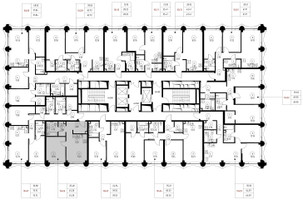 Планировка однокомнатной(квартира) площадью 45.3 квадратных метров в “Дом премиум-класса МИРА”