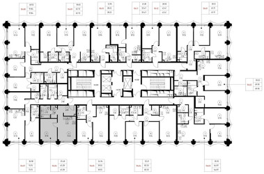 Планировка однокомнатной(квартира) площадью 45.3 квадратных метров в ЖК “Дом премиум-класса МИРА”