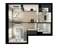 Планировка однокомнатной(квартира) площадью 36.6 квадратных метров в “Бунинская набережная”