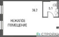 Планировка студии(квартира) площадью 41.4 квадратных метров в “ЖК Резиденции Архитекторов”