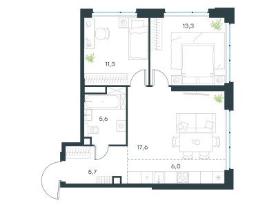 Планировка квартиры, ID 535001