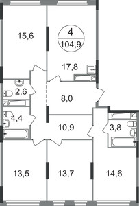 Планировка квартиры, ID 549428