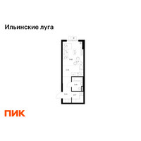 Планировка студии(квартира) площадью 28.78 квадратных метров в “ЖК Ильинские луга”
