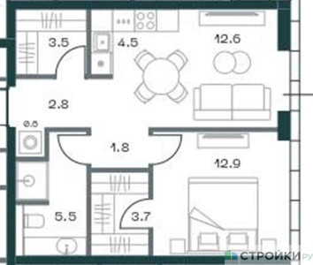 Планировка квартиры, ID 431718