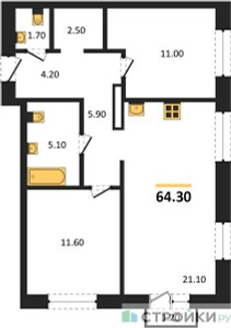 Планировка квартиры, ID 363991
