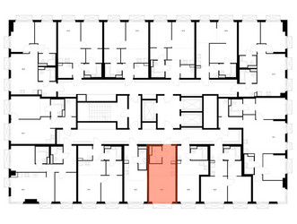 Планировка студии(квартира) площадью 22.6 квадратных метров в ЖК “ЖК 2-й Иртышский”