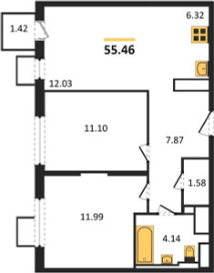 Планировка квартиры, ID 121824