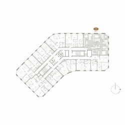 Планировка 4+ комнатной(апартаменты) площадью 158.27 квадратных метров в ЖК “ЖК D'ORO MILLE (Доро Милле)”
