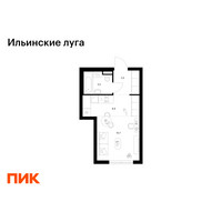 Планировка студии(квартира) площадью 24.6 квадратных метров в “ЖК Ильинские луга”