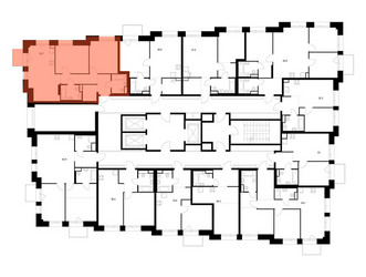 Планировка двухкомнатной(квартира) площадью 62.7 квадратных метров в ЖК “ЖК Онежский вал”