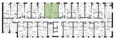 Планировка однокомнатной(квартира) площадью 37.8 квадратных метров в ЖК “ЖК Пушкино Град”