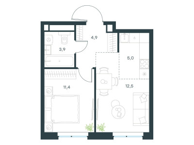 Планировка квартиры, ID 534922