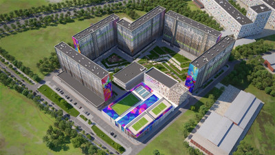 Планировка однокомнатной(апартаменты) площадью 30.4 квадратных метров в ЖК “ЖК Легендарный квартал на Ботаническом саду”